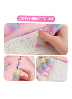 Excefore 4 Pcs Unicorn Ballpoint Pen Mini Unicorn Plush Pens Retractable Gel Ink Pen Multicolor Pens Unique Writing Pen for Office Supplies Party Gifts Colored Pencils  - Image 3