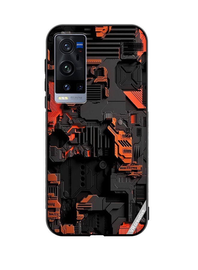 VR CREATIVE Protective Case Cover For Vivo X60 Pro Plus Circuit Design Multicolour - Image 1