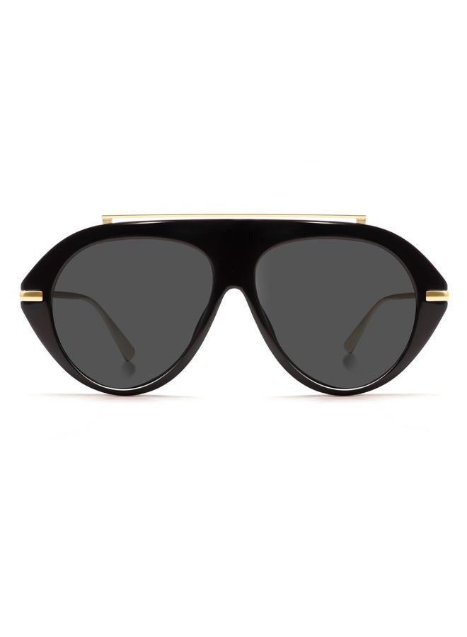 TYA Oversized Aviator Sunglasses for Women Men, Trendy Retro 70s Big Large Gold Vintage Aviators Sun Glasses, Black Frame-black Lens, Oversized - Image 1
