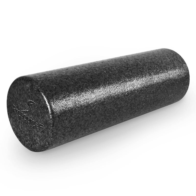 ProSourceFit ProsourceFit High Density Foam Rollers 18 - inches long, Firm Full Body Athletic Massage Tool for Back Stretching, Yoga, Pilates, Post Workout Muscle Recuperation, Black - Image 1