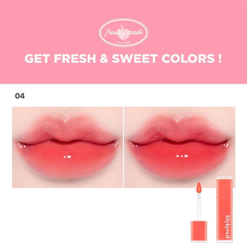 lilybyred تنت ليليبايريد بلودي لاير كوتينغ | صبغة شفاه كورية لامعة، لون زاهي وعصيري، لمعان شراب، مرطب، يدوم طويلاً ومقاوم للتلطخ، غير لزج، خفيف الوزن، 0.14 أونصة (04 خوخ خجول) - Image 2