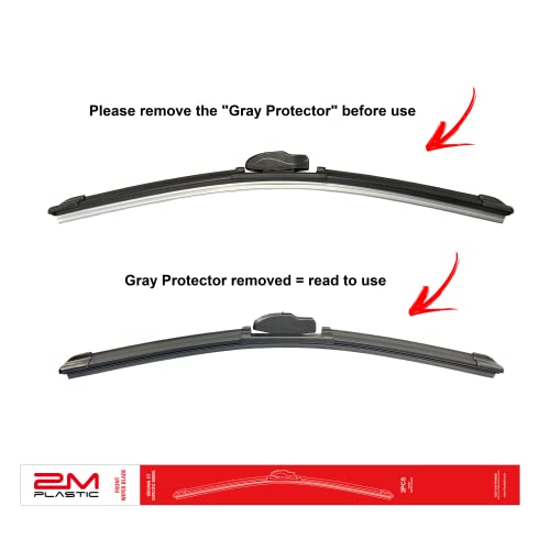 2M PLASTIC Front Wiper Blades For Honda CIVIC 2006-2015 26" 22" Premium All-Season OEM Quality 2M PLASTIC - Image 3
