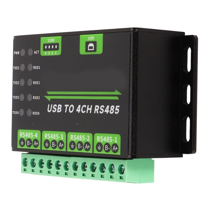Waveshare USB to 4CH RS485 Converter Aluminium Alloy Industrial Isolated Adapter with Onboard TVS - Resettable Fuse for Circuit Protection - Image 4