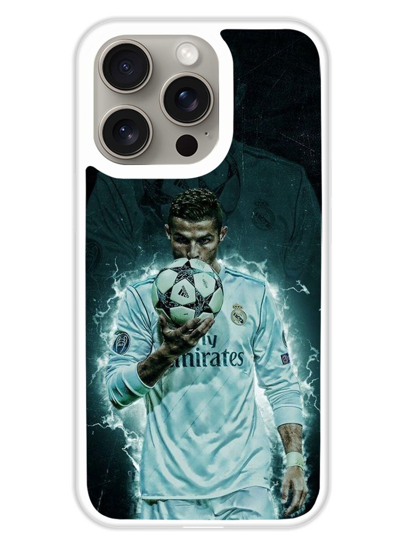 Theodor Protective Case Cover For APPLE IPHONE 15 Pro Max Ronaldo (3) (White Bumper) - Image 1