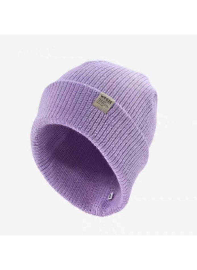 Decathlon Stylish and Warm Lavender Knitted Beanie Hat for Cold Weather Protection and Trendy Daily Outfits  56-59cm