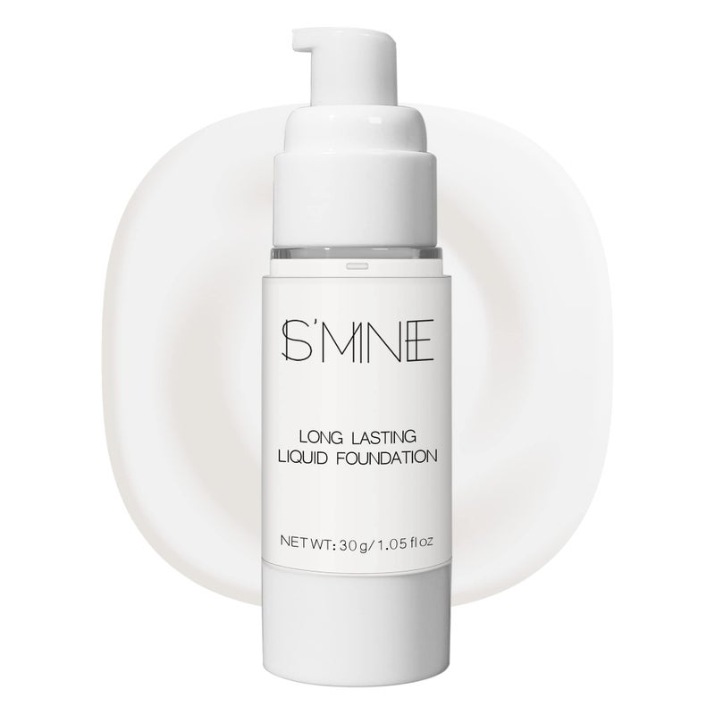 IS'MINE White Liquid Foundation Makeup, Matte Flawless Finish Foundation, Vegan & Cruelty-Free (1.05 Fl Oz, 041) - Image 1