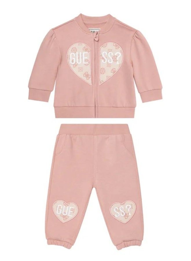 جس طقم ملابس علوي وسفلي للأطفال بياقة دائرية - Image 1