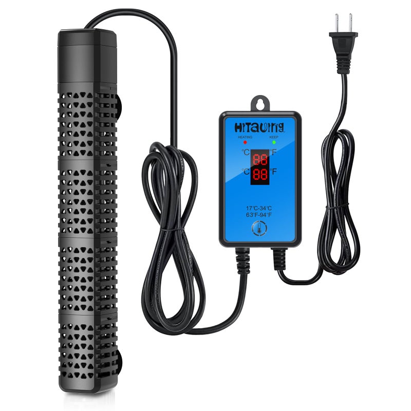 HiTauing Aquarium Heater, Upgraded 300W/500W Fish Tank Heater with Intelligent Leaving Water Automatically Stop Heating and Advanced Temperature Control System, Suitable for Saltwater and Freshwater - Image 1