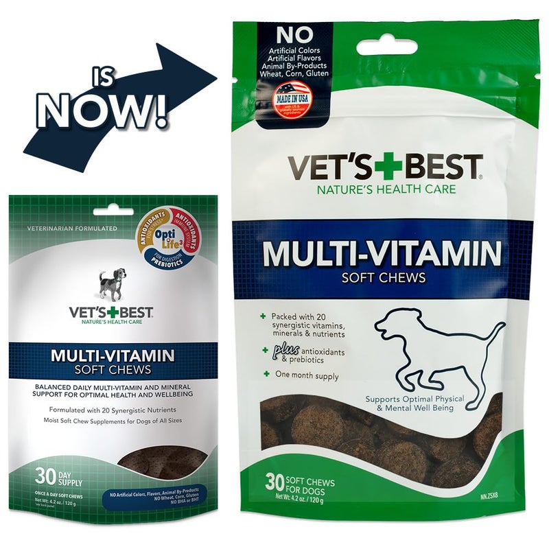Vet's Best Multi-Vitamin Soft Chew Dog Supplements - Vitamins for Dogs - Supports Dogs Physical and Mental Health - 30 Day Supply - Image 2