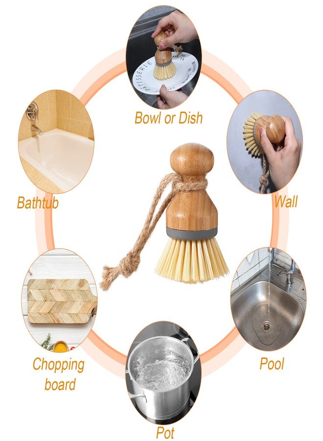 زوبيل مجموعة موزع صابون المطبخ من زوبيل، 4 قطع، سعة 16 أونصة، مع صينية من الخيزران وفرشاة غسيل الأطباق. مجموعة موزع صابون بلاستيكي مع ملصقات مقاومة للماء لليدين والأطباق وغسول الجسم (شفاف). - Image 5