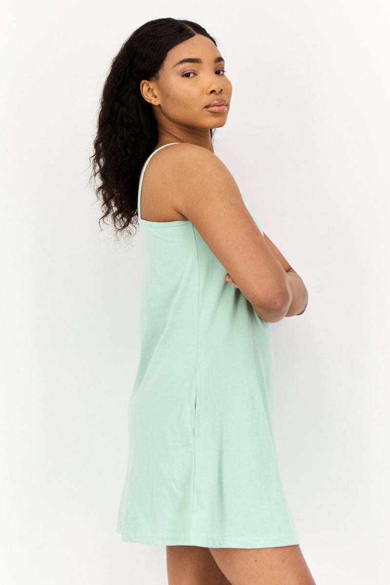 ONLY Women Plain Mini Dress, Mint Green  - Image 2