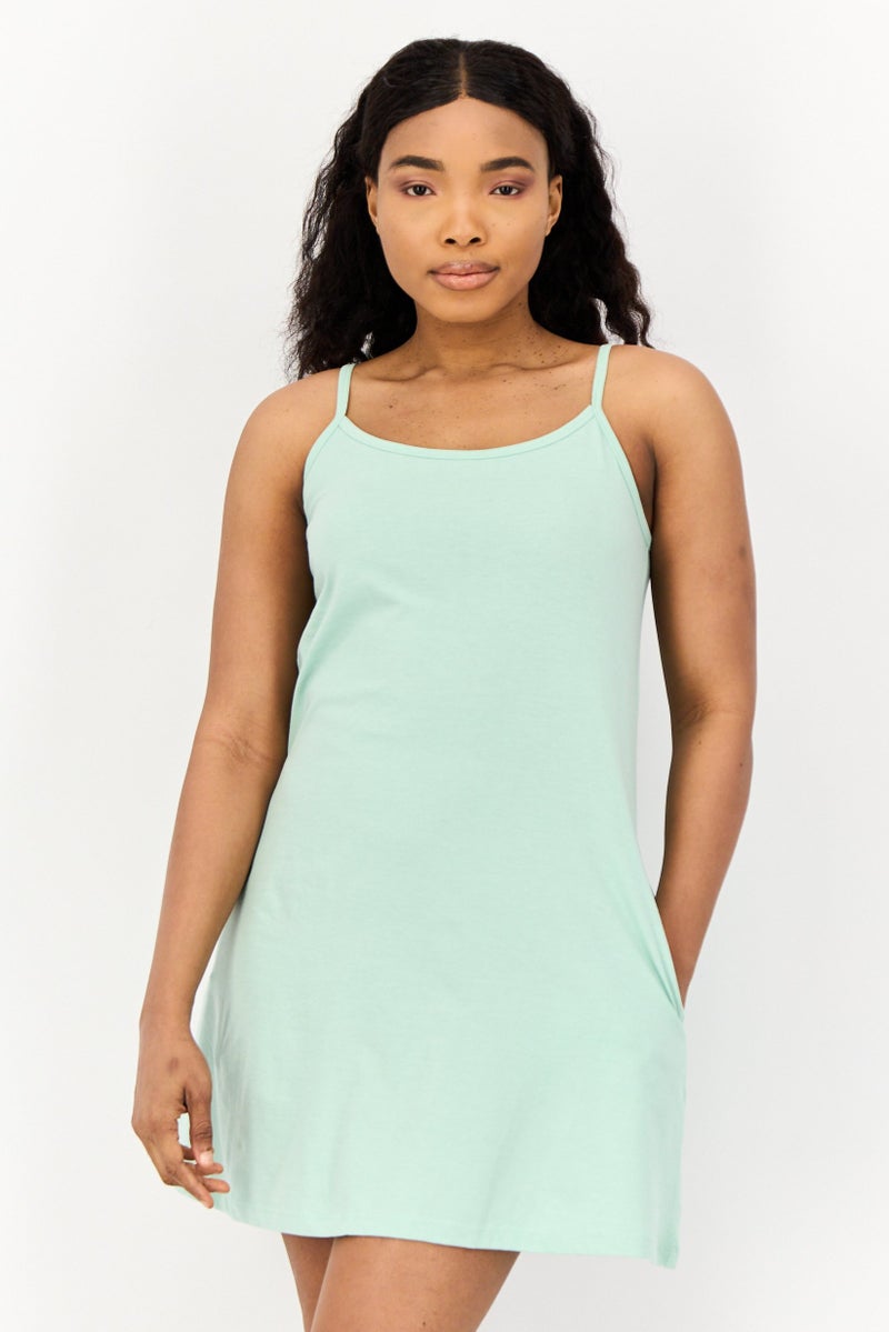 ONLY Women Plain Mini Dress, Mint Green  - Image 4