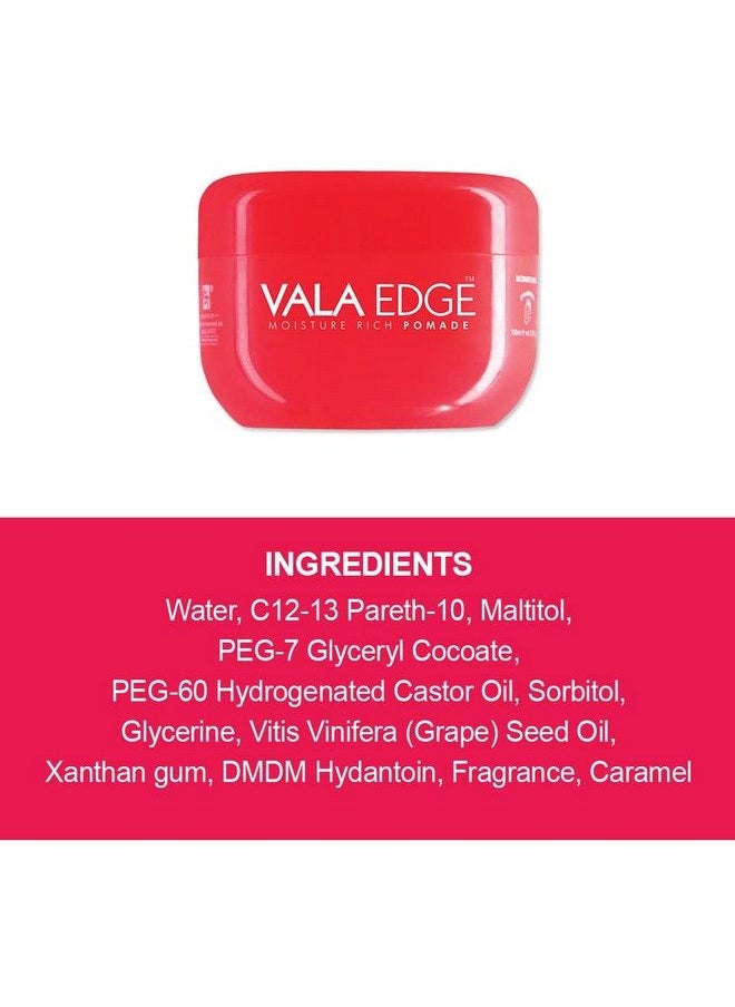 Beauty Town - Hair Pomade Vala Edge Control 100Ml 3.38 Fl Oz Strong Ultimate Hold High Shine Easy To Wash Out Made In Korea Beauty Styling Gel (Strawberry Fruity Scent) - Image 1