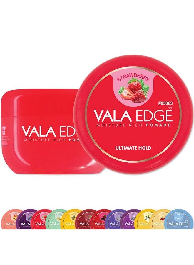 Beauty Town - Hair Pomade Vala Edge Control 100Ml 3.38 Fl Oz Strong Ultimate Hold High Shine Easy To Wash Out Made In Korea Beauty Styling Gel (Strawberry Fruity Scent) - Image 1