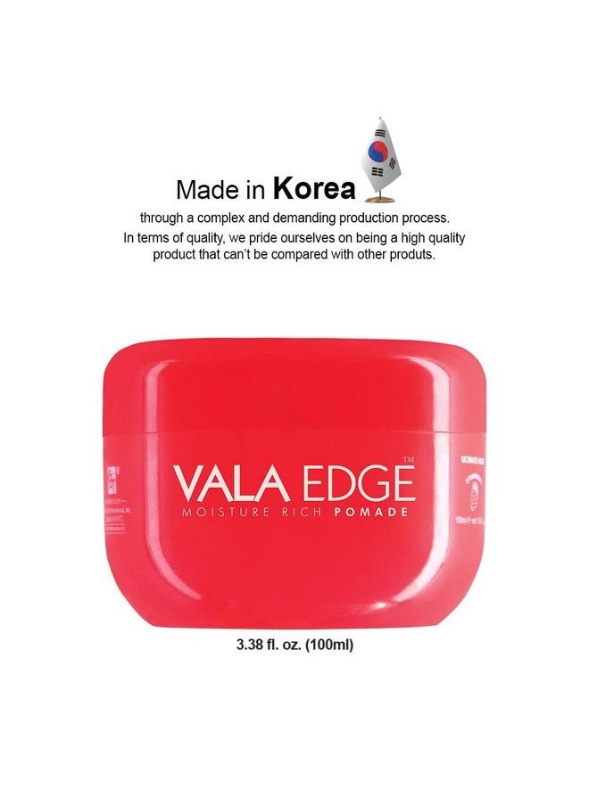 Beauty Town - Hair Pomade Vala Edge Control 100Ml 3.38 Fl Oz Strong Ultimate Hold High Shine Easy To Wash Out Made In Korea Beauty Styling Gel (Strawberry Fruity Scent) - Image 1