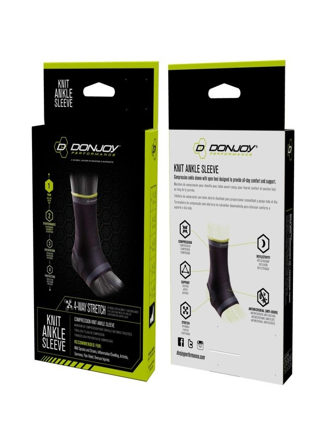 DonJoy Performance Knit Ankle Sleeve - Lightweight and Low-Profile Compression Ankle sleeve Ideal for Mild Ankle Sprains, Strains, Inflammation, Arthritis, and Soreness - Large - Image 2
