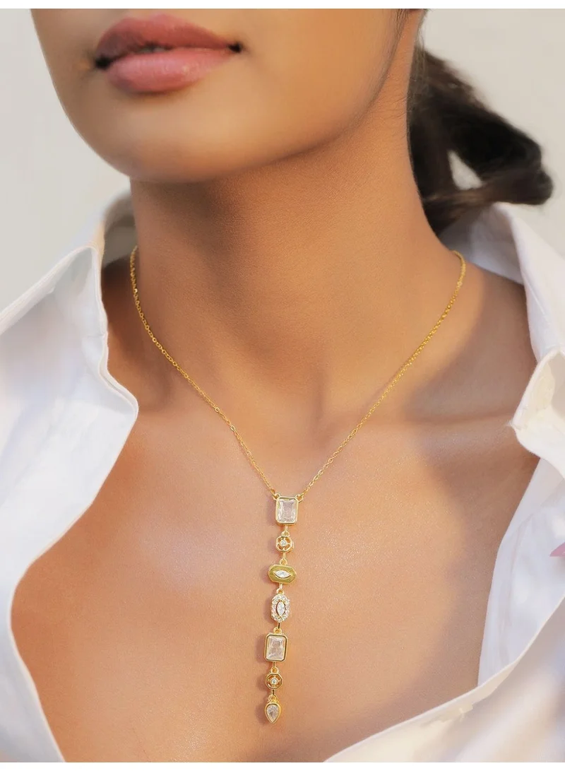 Sosha Elegance Aria Geometric Drop Necklace