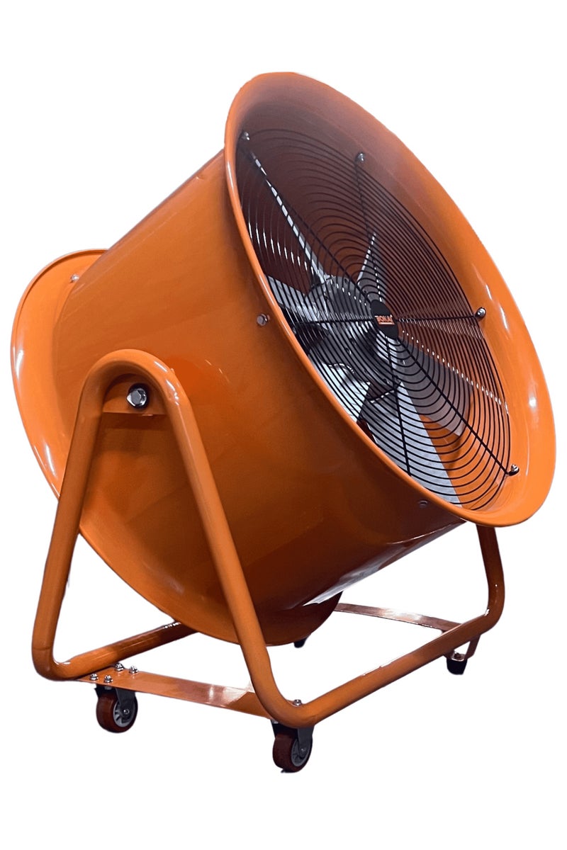 بوناي مروحة تهوية متحركة متينة مقاس 24 بوصة، محرك هواء صناعي بقوة 2200 واط، معدل تدفق 312 متر مكعب/دقيقة، 1450 دورة في الدقيقة، ضغط 300 باسكال، منفاخ تبريد محمول للاستخدام في المصانع وورش العمل، BN-HK55 - Image 1