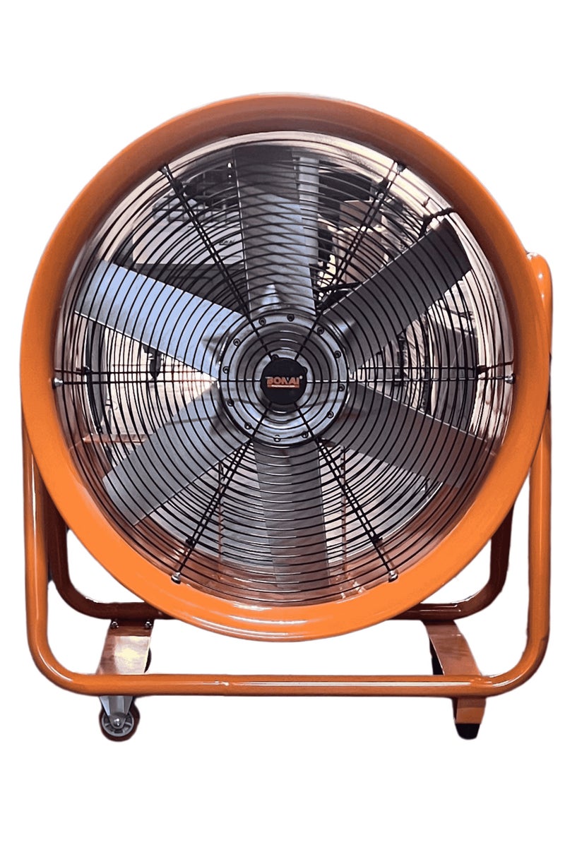 بوناي مروحة تهوية متحركة متينة مقاس 24 بوصة، محرك هواء صناعي بقوة 2200 واط، معدل تدفق 312 متر مكعب/دقيقة، 1450 دورة في الدقيقة، ضغط 300 باسكال، منفاخ تبريد محمول للاستخدام في المصانع وورش العمل، BN-HK55 - Image 2