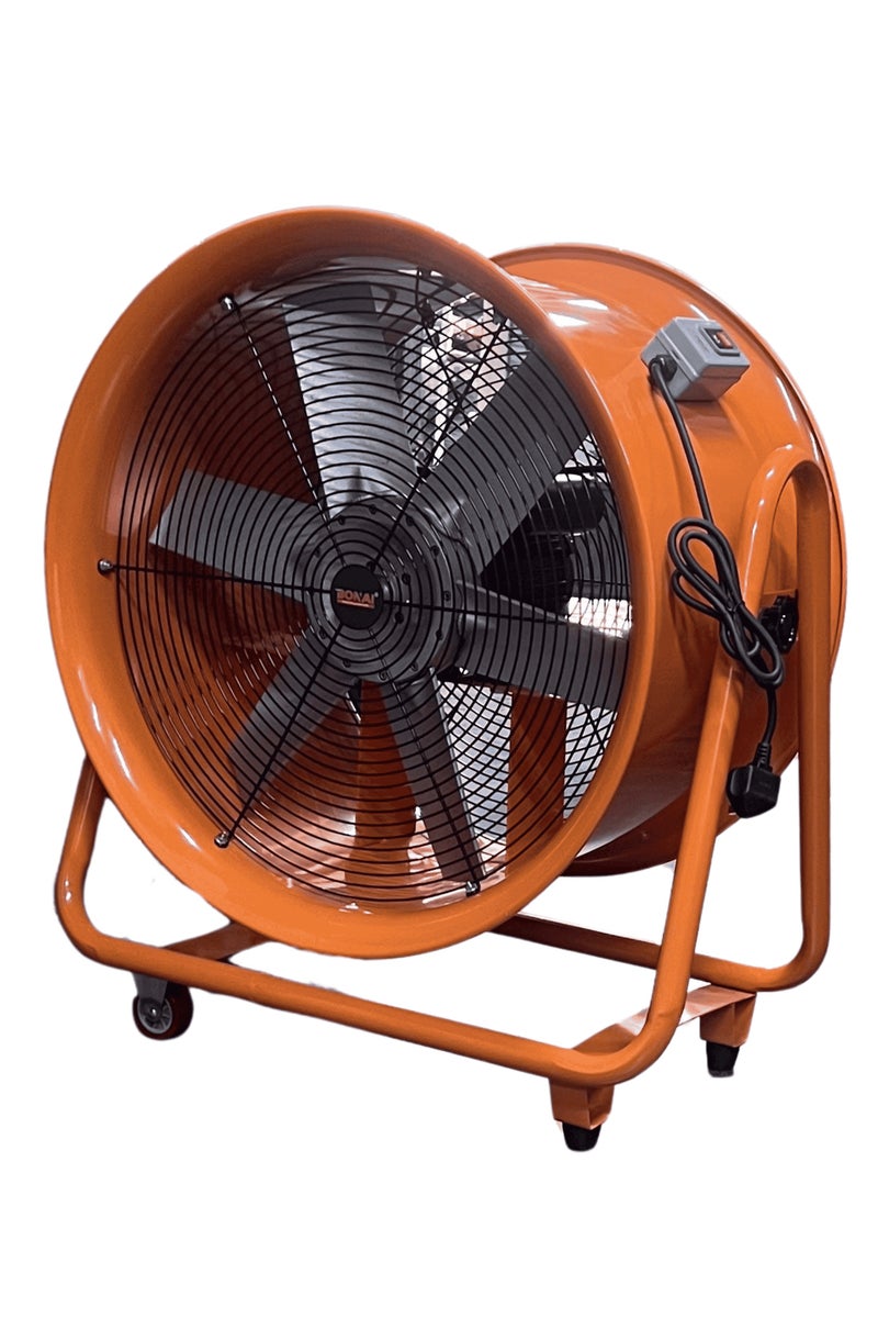 بوناي مروحة تهوية متحركة متينة مقاس 24 بوصة، محرك هواء صناعي بقوة 2200 واط، معدل تدفق 312 متر مكعب/دقيقة، 1450 دورة في الدقيقة، ضغط 300 باسكال، منفاخ تبريد محمول للاستخدام في المصانع وورش العمل، BN-HK55 - Image 3