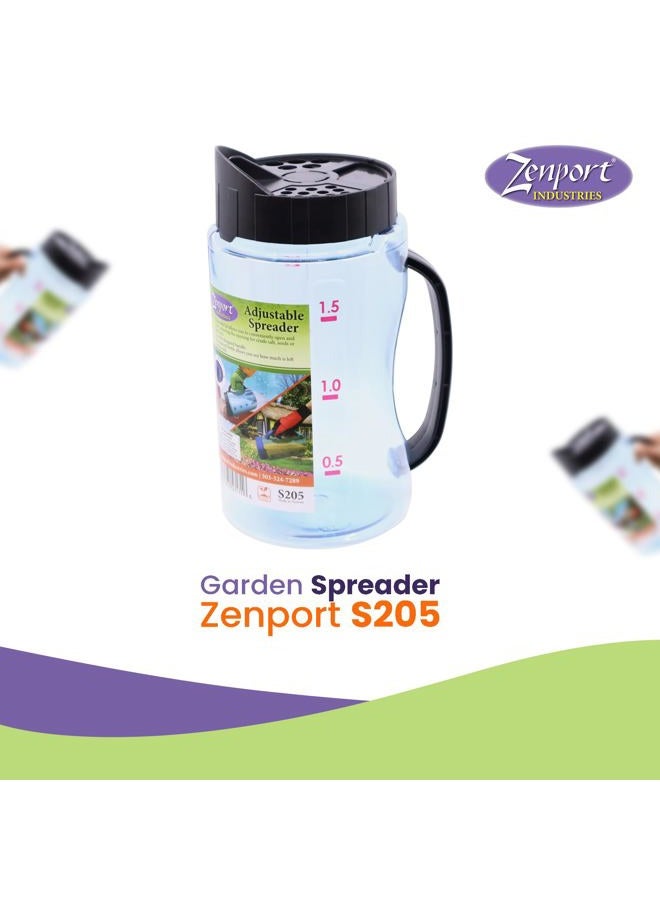 Zenport Fertilizer Adjustable Garden Spreader S-205 for Snow Melt, Seeds or Ferti, Blue - Image 5