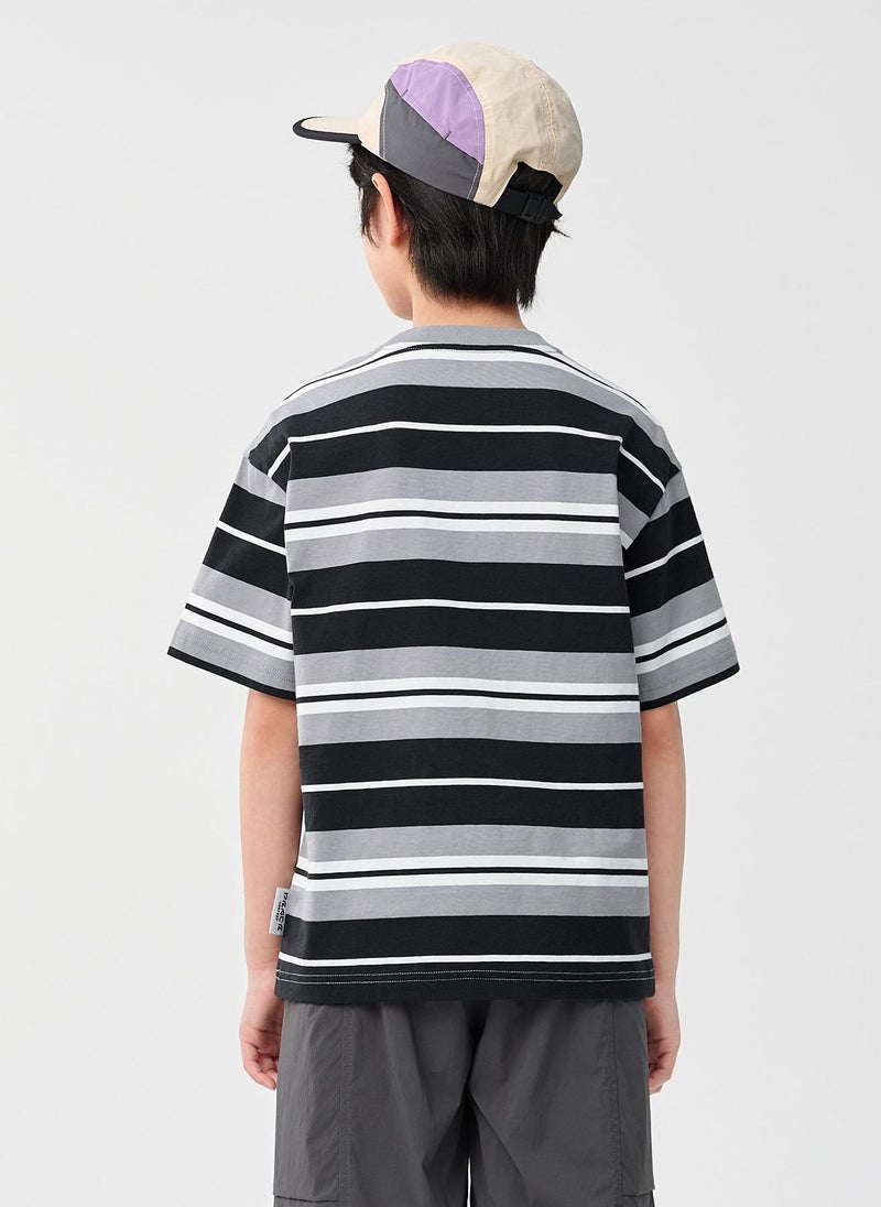 Balabala Kids Boy Round v-neck short-sleeved T-shirt  - Image 3