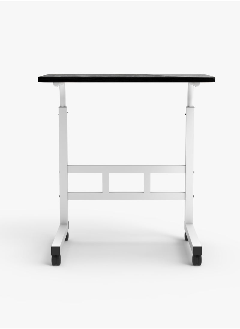 Generic - Upgraded Metal Base Adjustable Multipurpose Movable Desktop Computer Mobile Laptop Desk Home And Office Desks For Work and Study Moveable Portable Coffee Overbed Tray Bedside Sofa Table - Image 1