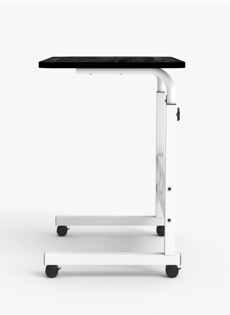 Generic - Upgraded Metal Base Adjustable Multipurpose Movable Desktop Computer Mobile Laptop Desk Home And Office Desks For Work and Study Moveable Portable Coffee Overbed Tray Bedside Sofa Table - Image 1