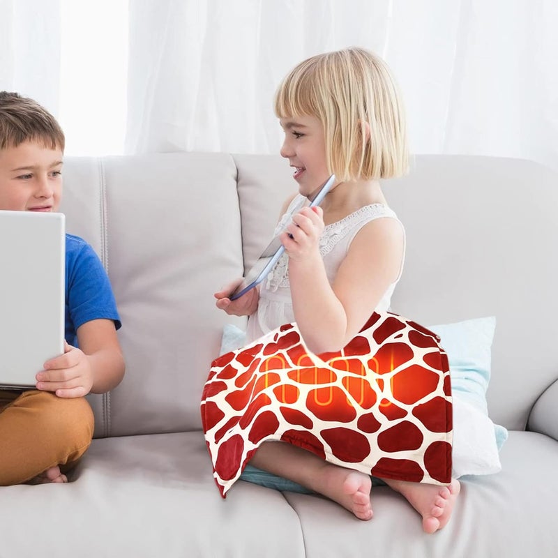 klarako Electric Heated Blanket Soft Flannel Sherpa Fleece Blankets, Soft Fast Heating Flannel Fluffy Blankets, AutoOff Timer & Overheating Protection, Winter Warm Blanket for Sofa, Bed, Couch Use (45X45CM) - Image 3