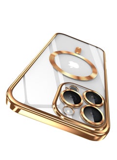 Houmt iPhone 16 Pro Max Case Cover with MagSafe Full Camera Lens Protector Fashionable Electroplated Magnetic Suction Full Covered Shockproof Phone Cover  for iPhone 16 Pro Max  - Image 1
