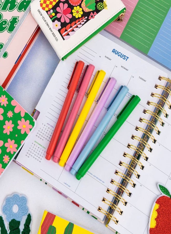 ban.do 8 Count Colored Pens, Fine Tip Pens with Assorted Ink Colors, Write On Felt Tip Pens for Journaling or Note Taking, Assorted - Image 3