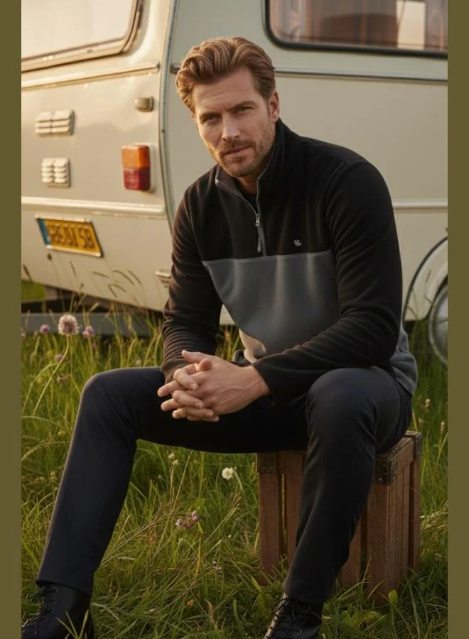 Buratti  Buratti Regular Fit Anti-Pilling Non-Pilling Standing Collar Winter Raised Polar Fleece Men's POLAR 5906016 for Men | Best Price UAE