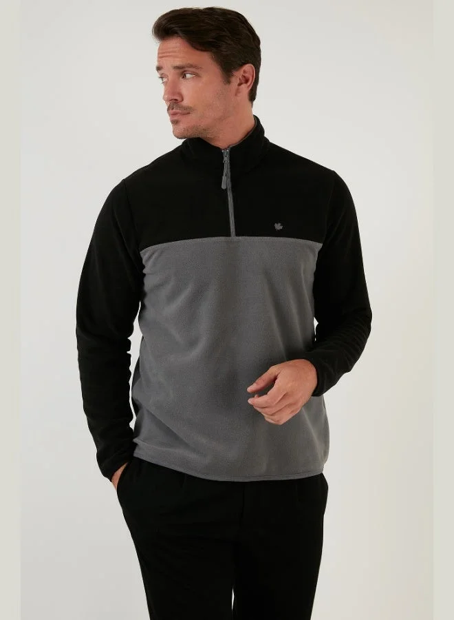 Buratti  Buratti Regular Fit Anti-Pilling Non-Pilling Standing Collar Winter Raised Polar Fleece Men's POLAR 5906016 for Men | Best Price UAE