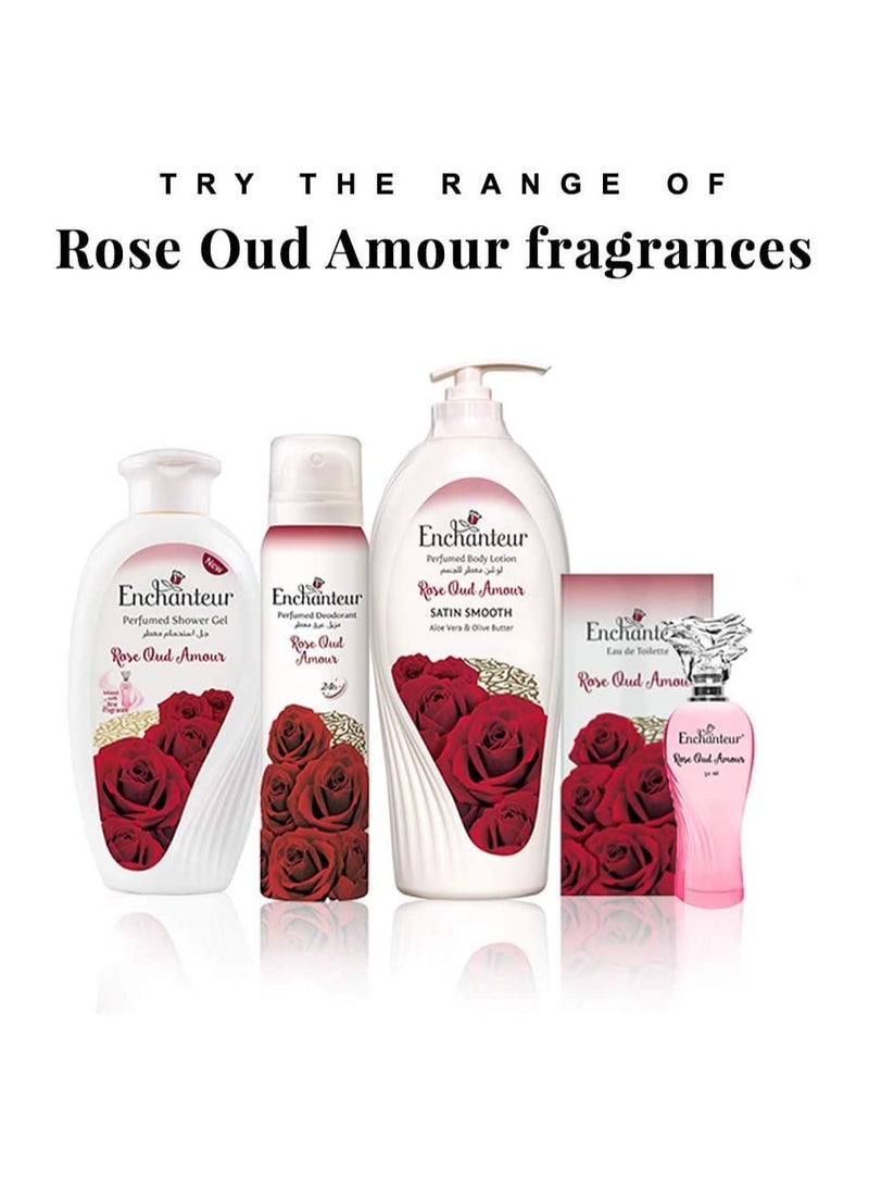 Enchanteur مجموعة هدايا من Enchanteur EDT ومزيل العرق المعطر - Rose Oud Amour، هدية الحب، 175 مل - Image 5