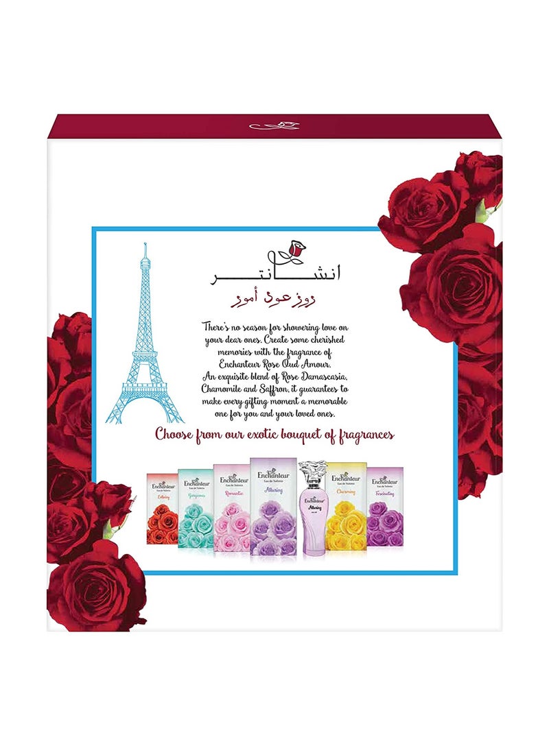 Enchanteur مجموعة هدايا من Enchanteur EDT ومزيل العرق المعطر - Rose Oud Amour، هدية الحب، 175 مل - Image 2