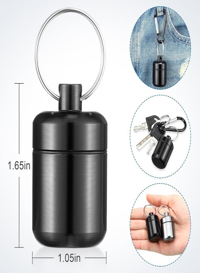 AccuPrints Sumiko small Aluminium Pill Box Keyring Keychain | Multicolour Cylindrical | Moisture-Proof | Travel & Gift Item (Pack of 2 - Image 2