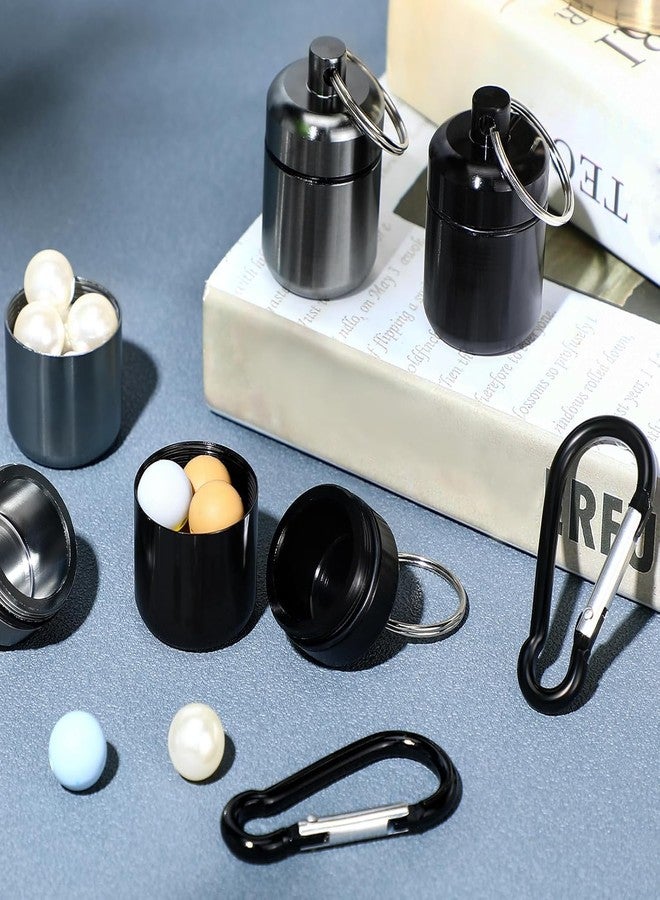 AccuPrints Sumiko small Aluminium Pill Box Keyring Keychain | Multicolour Cylindrical | Moisture-Proof | Travel & Gift Item (Pack of 2 - Image 3