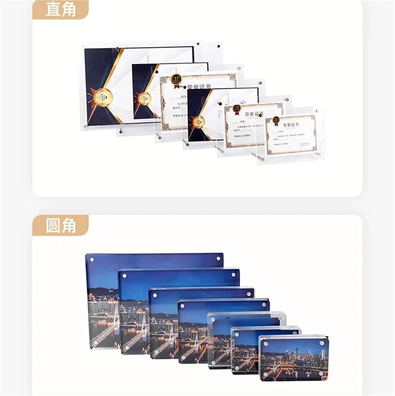 Photo Frame Multi Size Square Table Transparent Card Brick Strong Magnetic Picture Frame(127x178mm) - Image 5