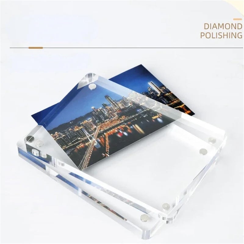 Photo Frame Multi Size Square Table Transparent Card Brick Strong Magnetic Picture Frame(127x178mm) - Image 2