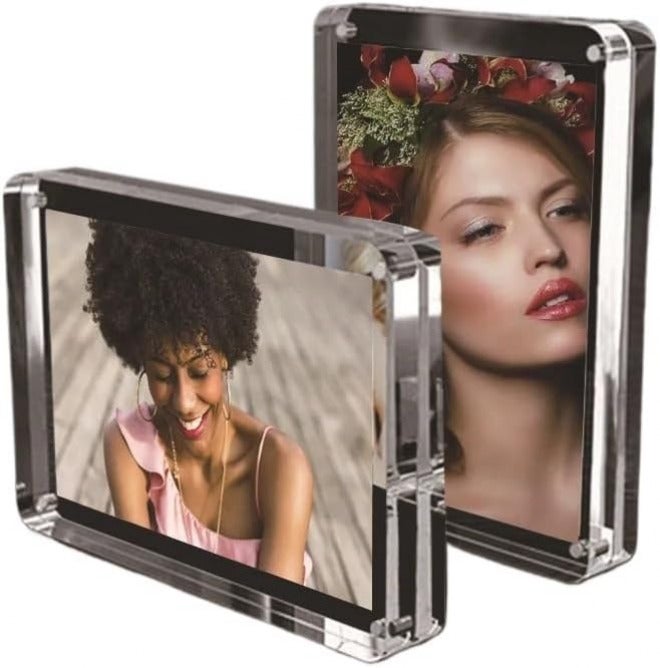 Photo Frame Multi Size Square Table Transparent Card Brick Strong Magnetic Picture Frame(127x178mm) - Image 1