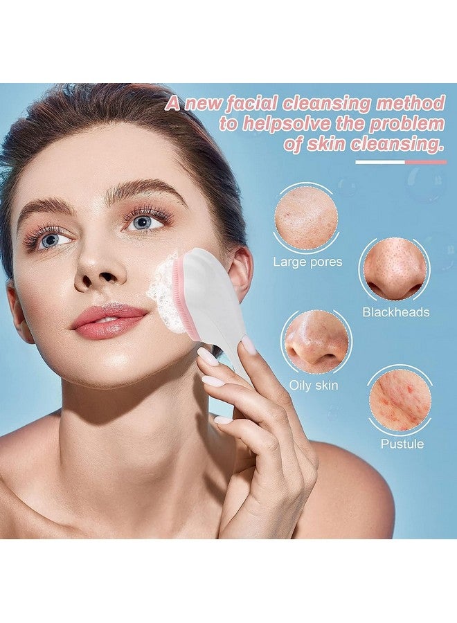 Dhanuom Silicone Face Scrubber Exfoliating Brush, Manual Handheld Facial Cleansing Brush Blackhead Scrubber, Soft Food Grade Silicone bristles for Face Skincare(1 pcs multicolor) - Image 5