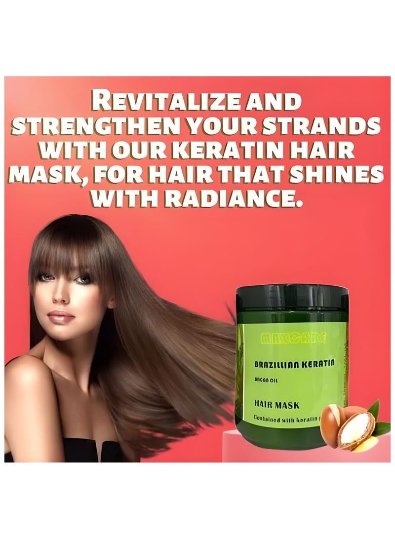 ماكس كير ماسك الشعر ماكس كير بالكيراتين البرازيلي وزيت الأرجان سعة 1000 مل - Image 2