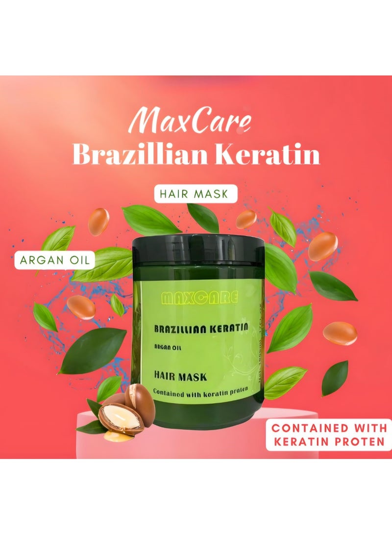 ماكس كير ماسك الشعر ماكس كير بالكيراتين البرازيلي وزيت الأرجان سعة 1000 مل - Image 3