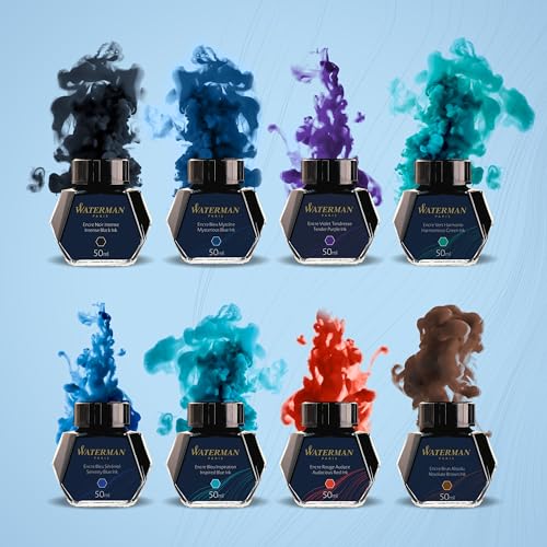 Waterman Fountain Pen Ink, Intense Black, 50ml Bottle, For Refillable Fountain Pens - Image 5