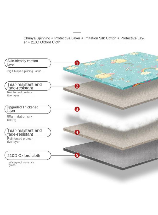 Bluejw Ultrasonic Moisture-proof Mat Thickened Waterproof Portable Outdoor Tent Mat Camping Outing Aluminum Film Oxford Base Picnic Cloth - Image 5