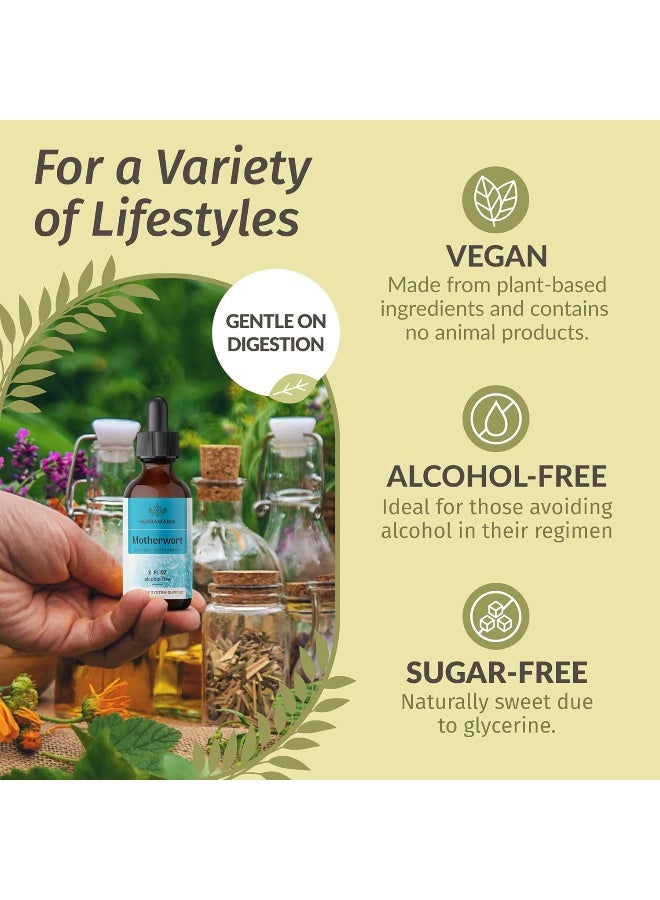 HERBAMAMA Motherwort Tincture - Motherwort Extract Calm Drops - Vegan Motherwort Supplement For Women'S Wellness - Alcohol & Sugar-Free, 28-Day Supply - Image 5