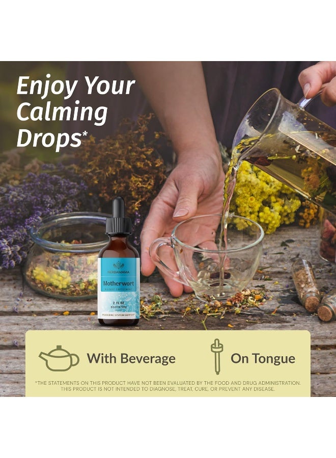 HERBAMAMA Motherwort Tincture - Motherwort Extract Calm Drops - Vegan Motherwort Supplement For Women'S Wellness - Alcohol & Sugar-Free, 28-Day Supply - Image 2