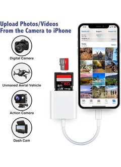 NNEWVANTE SD Card Reader for iPhone iPad, 2 in 1 Memory Card Reader Adapter, Camera Card Viewer with SD & TF card slots, Plug and Play  - Image 2