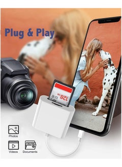 NNEWVANTE SD Card Reader for iPhone iPad, 2 in 1 Memory Card Reader Adapter, Camera Card Viewer with SD & TF card slots, Plug and Play  - Image 5
