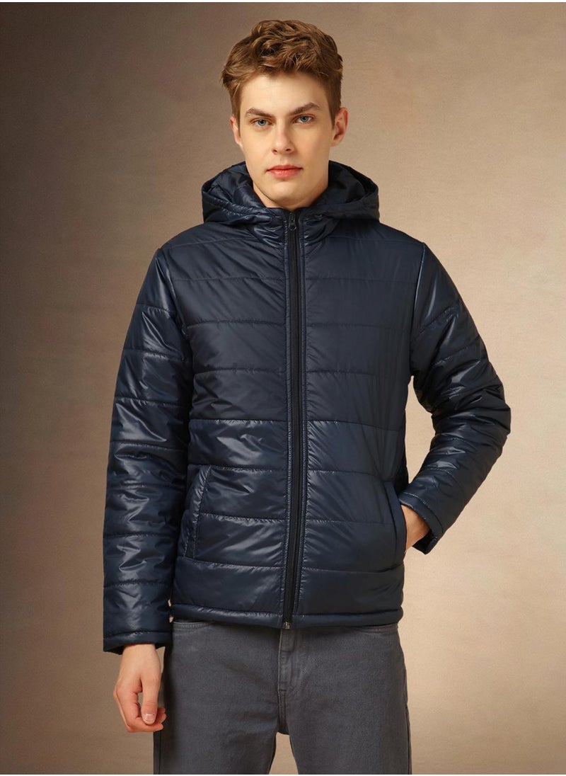 Dennis Lingo - Men's Navy 100% Polyester Solid Regular Fit Jacket - Image 1